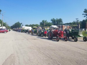 tractor ride stopped at bar